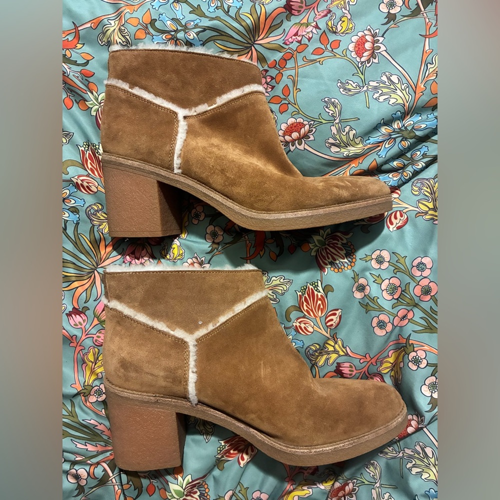 UGG Tan Suede Ankle Booties